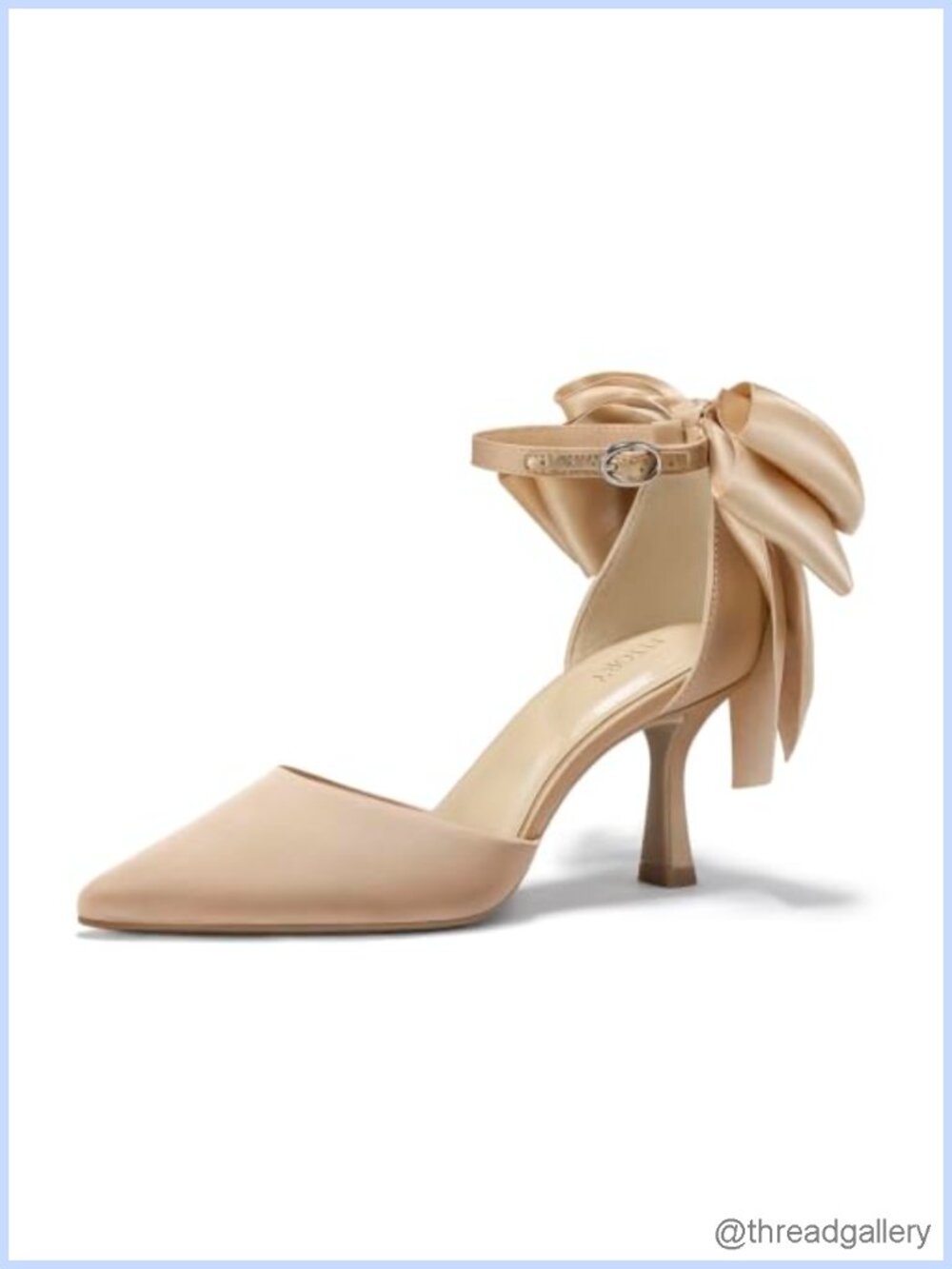 FITORY Women's Satin High Heel Pumps Closed Toe Pointed Toe Dressy Heels